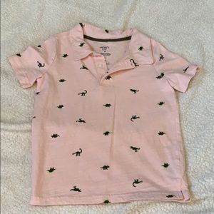 Carter’s Polo Dinosaur Pink Shirt